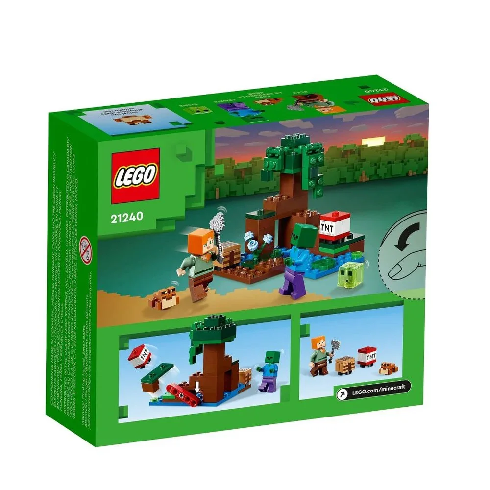 NEW LEGO MINECRAFT SWAMP ADVENTURE 21240  Zombie Alex Frog Slime Building Set